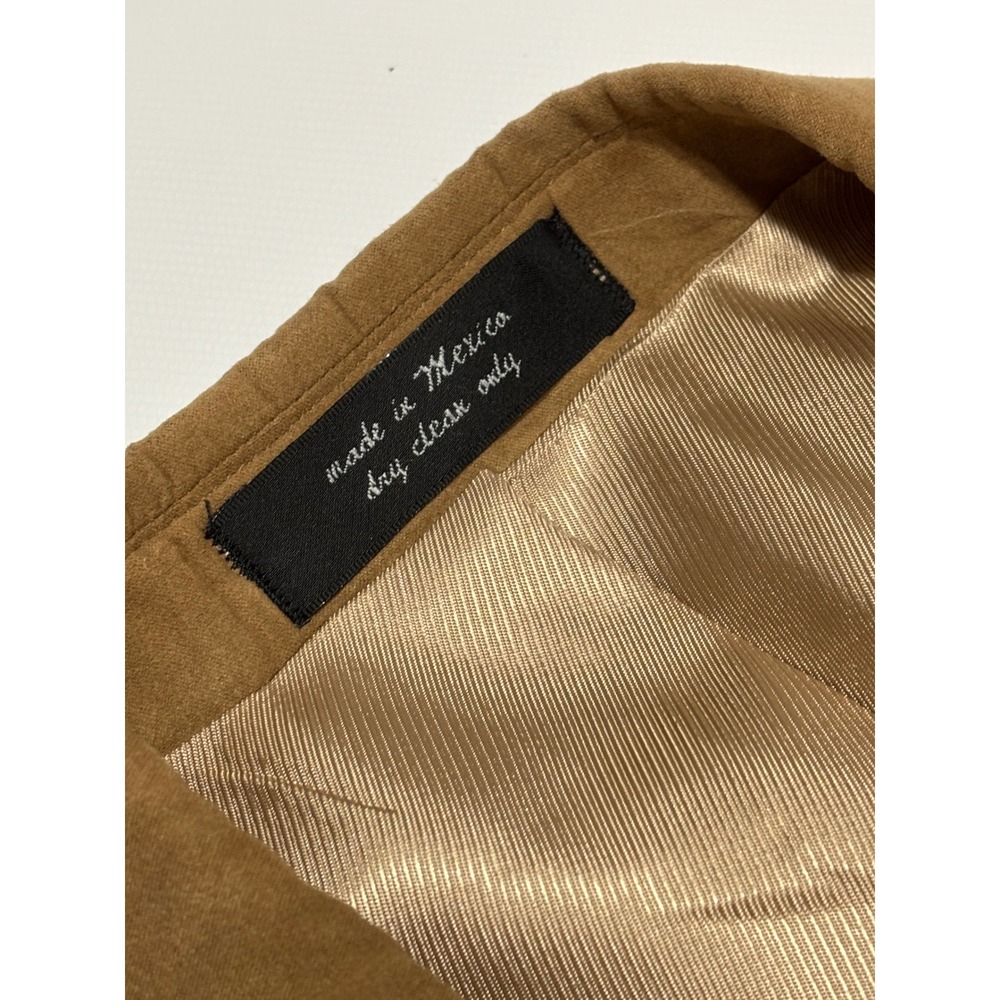 Gianfranco Ruffini Blazer Mens 46R Brown‎ Comfort Stretch Faux Suede Sport Coat - Picture 4 of 9